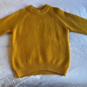 Zara Golden Yellow Crew Neck Sweater